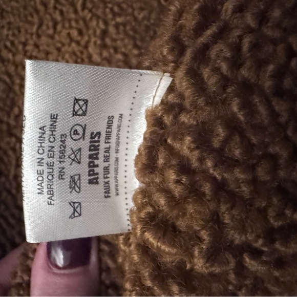 Women's Tan Shearling Coat - Picture 7 of 9